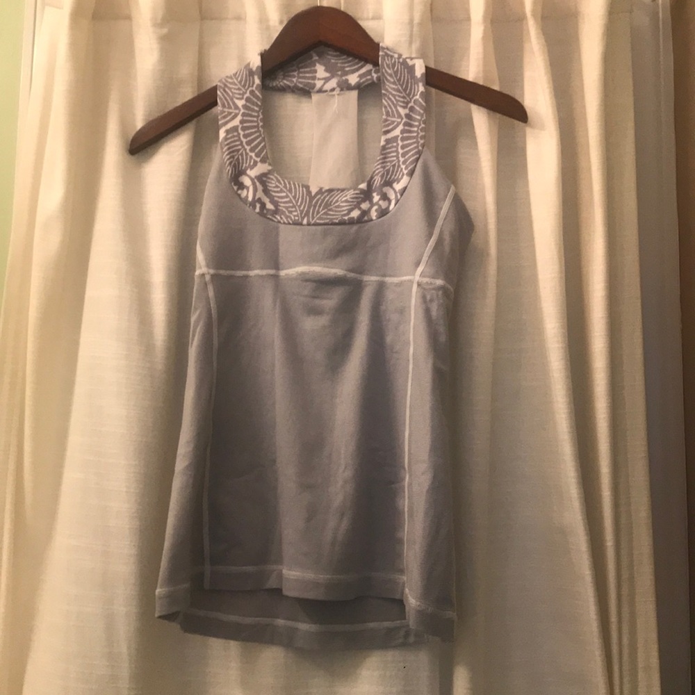 Lululemon Grey Scoop Neck Tank
